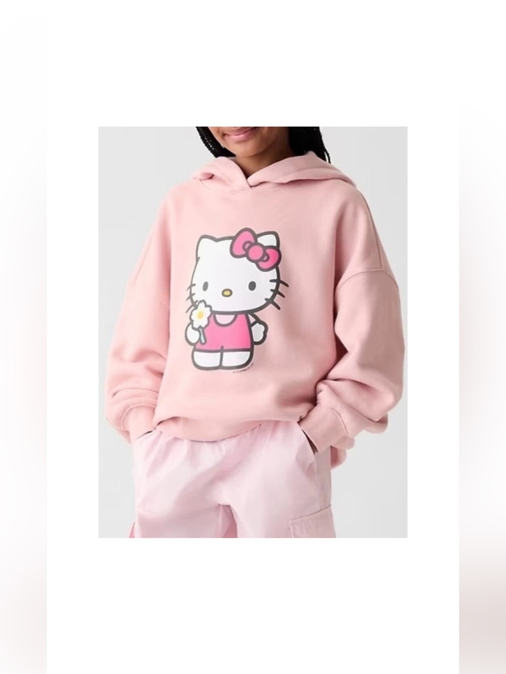 Gap Hello Kitty Kids Relaxed Hoodie Sweatshirt Sweater Pink Sanrio Standard Girl